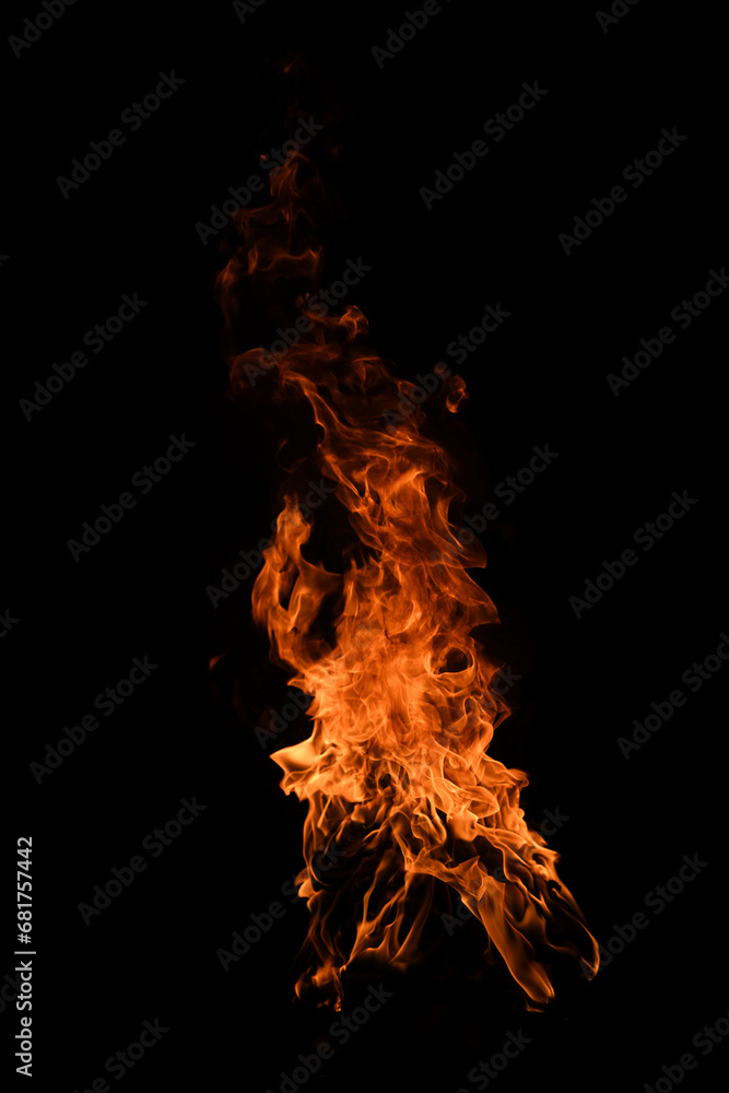 Fire flame texture for banner background. Burn abstract lights.