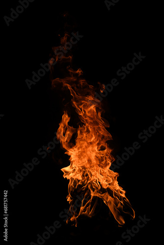 Fire flame texture for banner background. Burn abstract lights. © Volodymyr