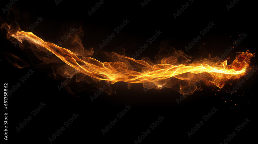 Flame of fire on black background Flame of fire on black background