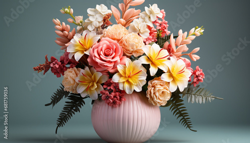 A beautiful bouquet of flowers brings nature romance indoors generated by AI © djvstock
