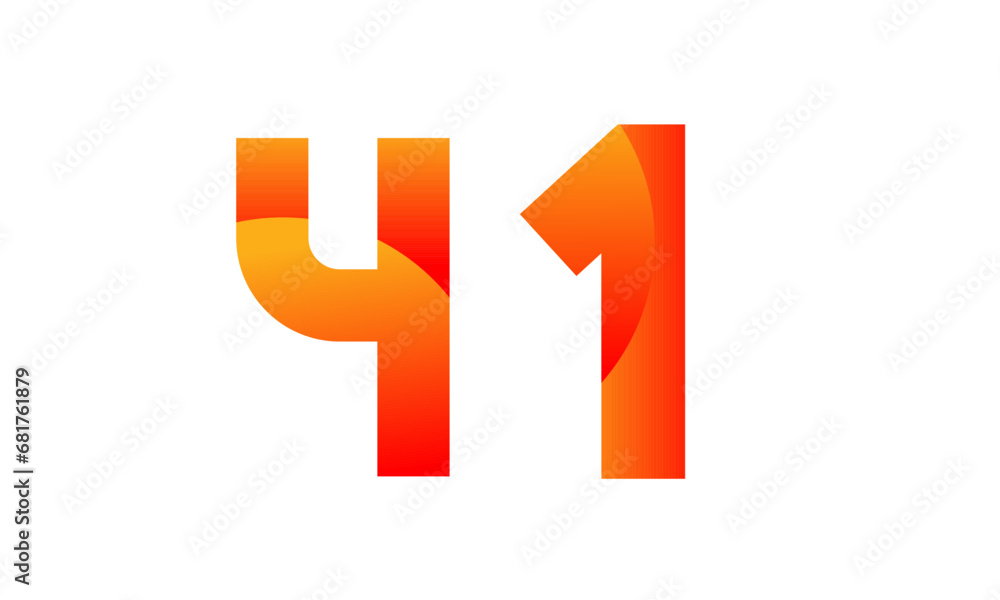 Red Orange Number Modern Fresh Logo Red Orange Number Modern Fresh Logo