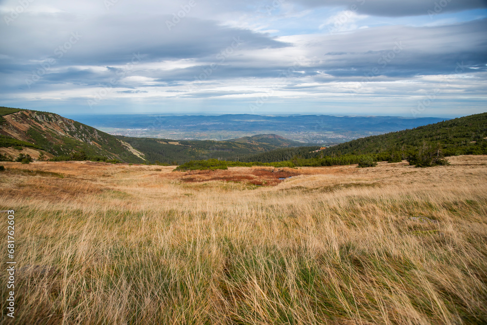 Beautiful autumn landscapes in the Karkonosze Mountains in Poland. Beautiful autumn landscapes in the Karkonosze Mountains in Poland.
