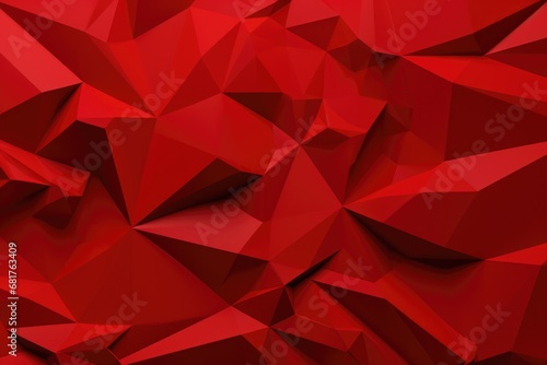 Red geometric background with 3D effect
