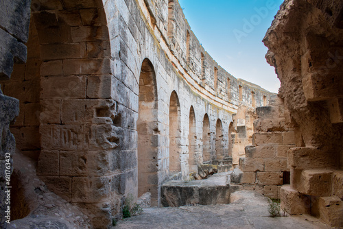 The Amphitheatre of El Jem modern-day city of El Djem, Tunisia, formerly Thysdrus 