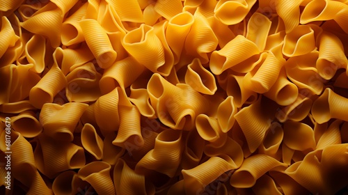 Macaroni pasta background. Close up of uncooked pasta.
