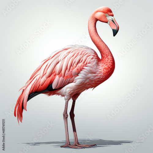 watercolor Flamingo clipart  Generative Ai