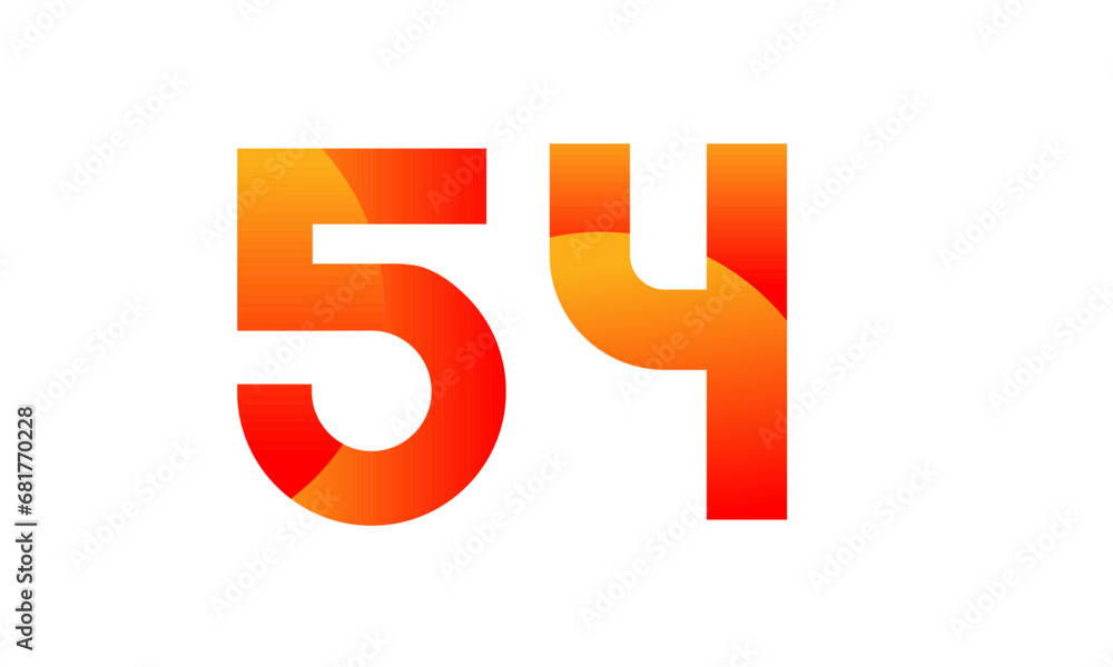 Red Orange Number Modern Fresh Logo Red Orange Number Modern Fresh Logo