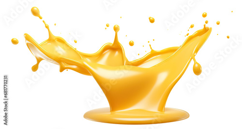 Melted cheese splash cut out photo