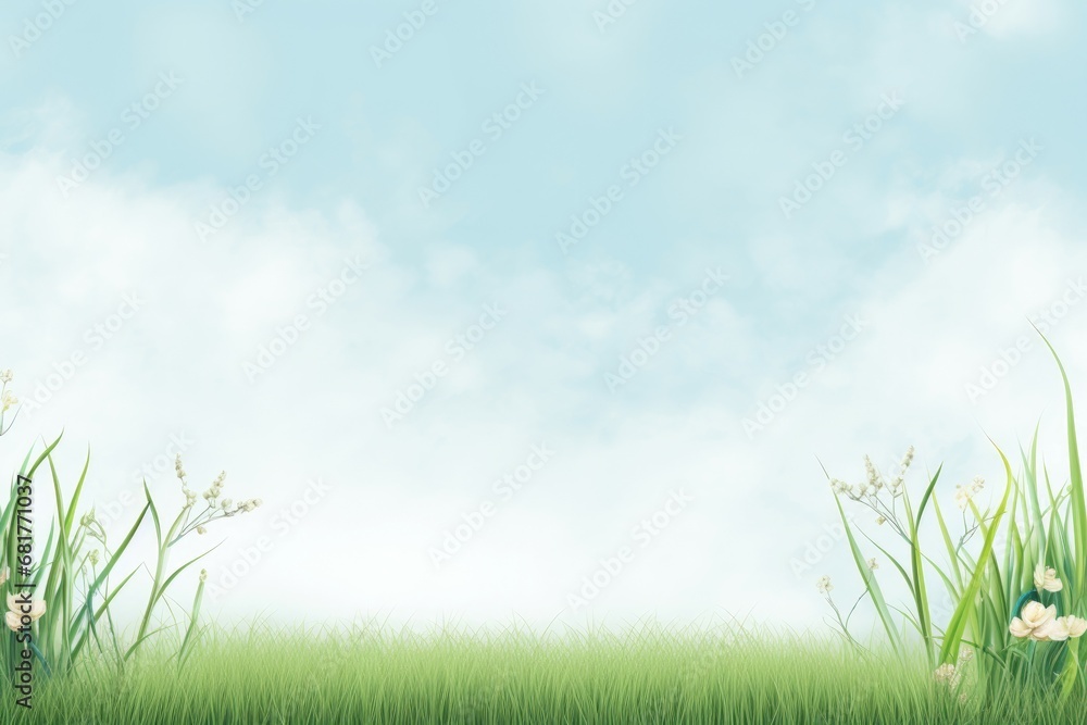 Uncluttered Grass mockup background. Sunny day. Generate Ai Uncluttered Grass mockup background. Sunny day. Generate Ai