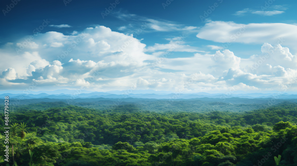 Jungle forest landscape view