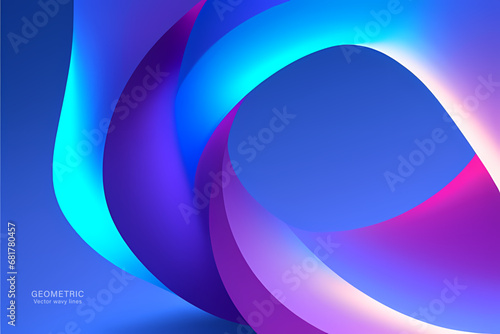 Minimal Abstarct Dynamic textured background design in 3D style with blue and purple colors. Vector illustration.