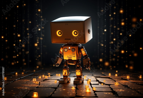 Cute Robo, Cartoon Style, Artificial Intelligence, AI, Android, Bokeh