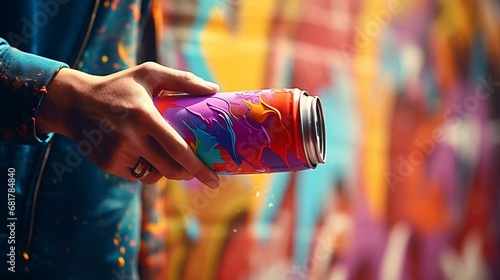 photography of a street artists spray paint can