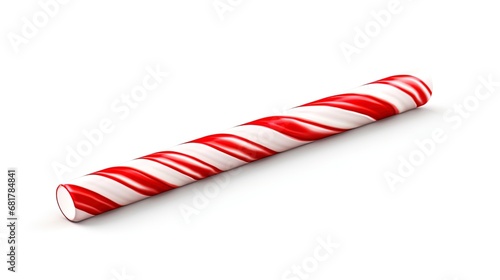 Clean and crisp: A candy cane against a white isolate