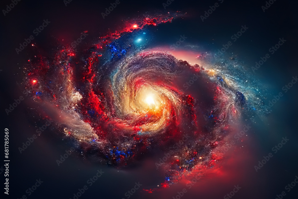 galaxy nebula illustration AI