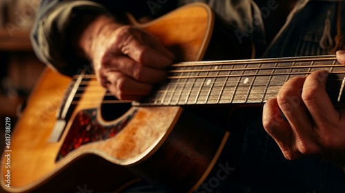 a person playing a guitar photo