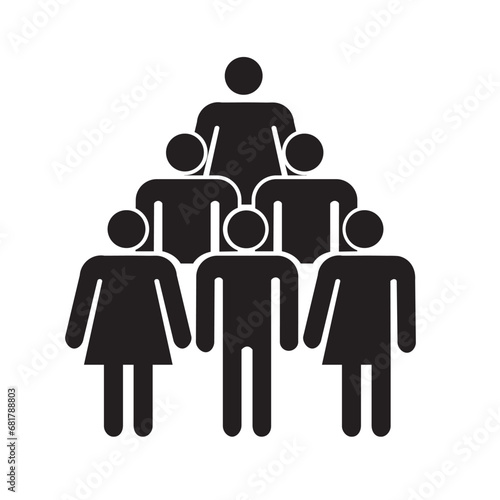Vector symbol representing a group of people