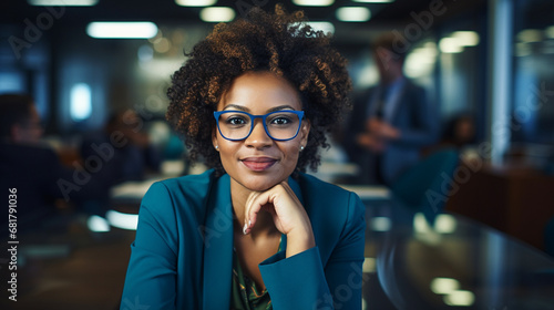 portrait of a sout african businesswoman in a meeting photo