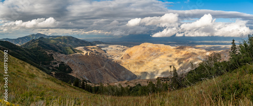 Panorama of Bingham Copper Mine in Utah photo