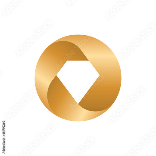Letter O diamond creative luxury logo design