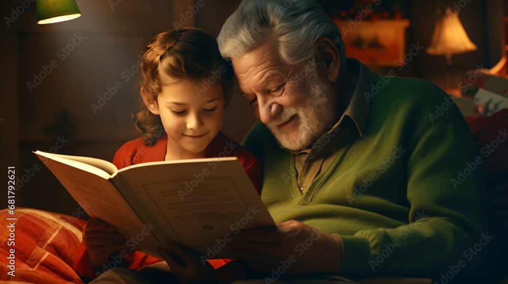 a man reading a book to a little girl a man reading a book to a little girl