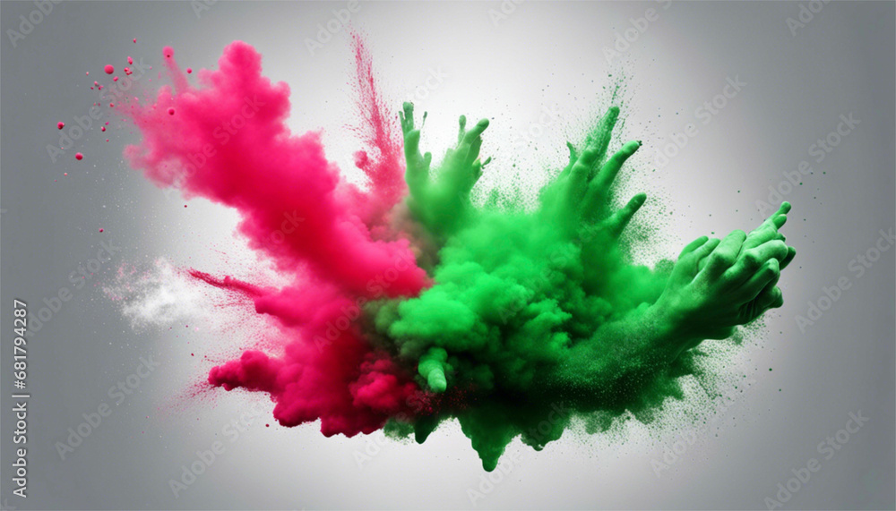 Il canto del vento: un'esplosione di polvere colorata realizzata dall'AI