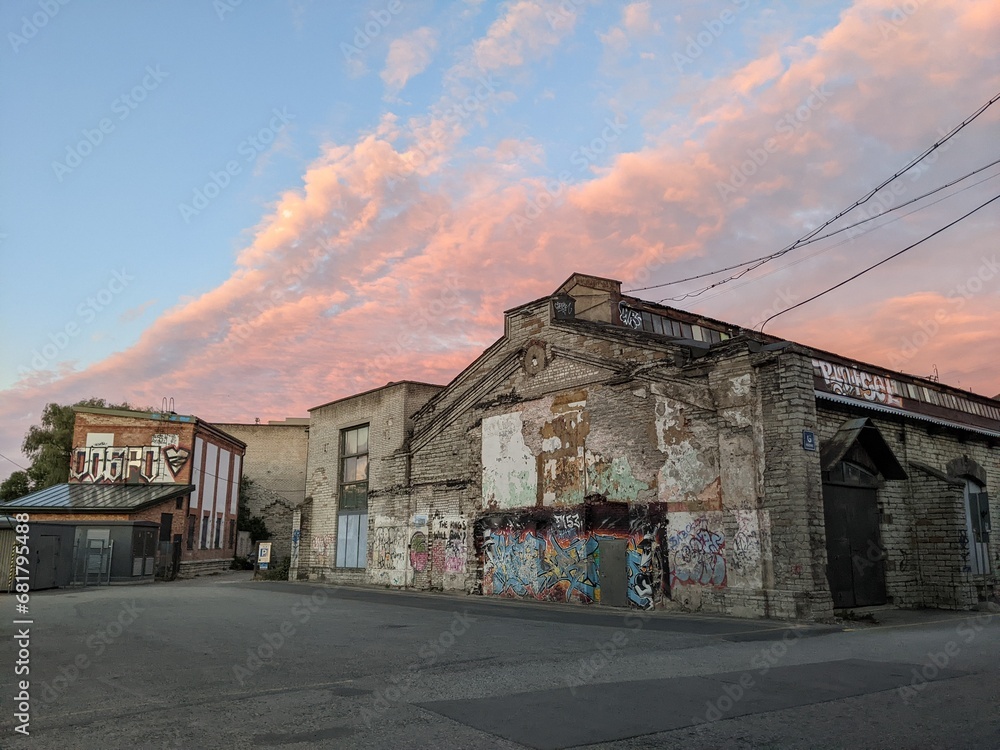 graffiti on the wall of an industrial area of Tallinn