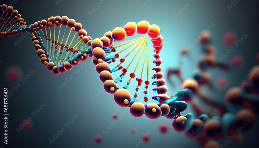 DNA helix molecules Abstract Medical science background 3d rendering genetically scientific liquid medicative pharmaceutical molecular datum microscopic blue stem technology genetic medicals - obrazy, fototapety, plakaty 