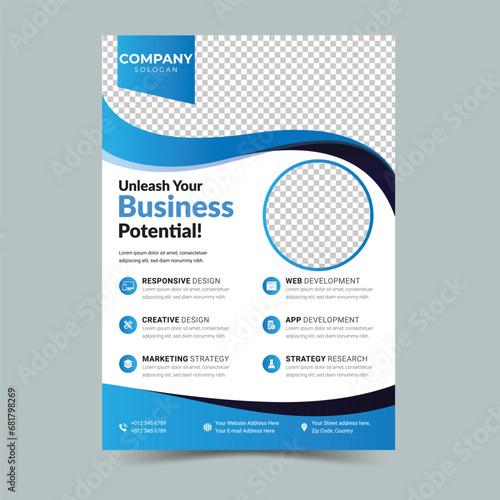Business flyer design template