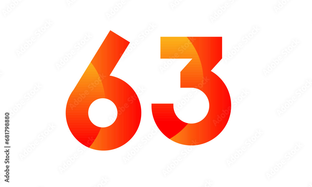 Red Orange Number Modern Fresh Logo Red Orange Number Modern Fresh Logo