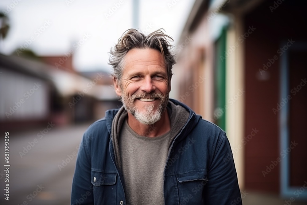 Portrait of a handsome senior man with grey hair and beard smiling Portrait of a handsome senior man with grey hair and beard smiling