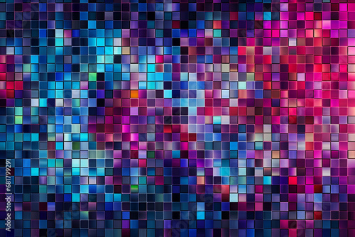 Abstract digital gradient, colorful pixels in pink and purple colors Flow of digital information Technology futuristic background