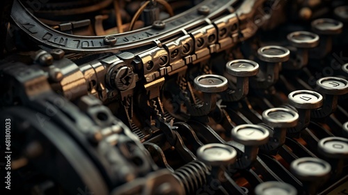 a close up of a typewriter photo