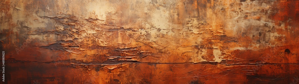 Abstract Painting with Warm Earthy Colors and Textured Surface