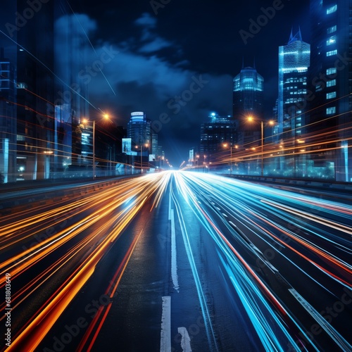 Speeding Through the Night: Dynamic Long Exposure Captures the Luminous Trails of Cars on City Roads