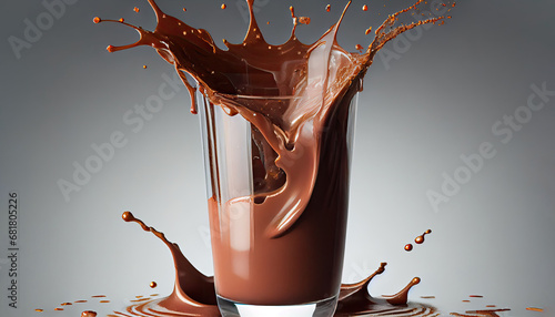 Chocolate Pouring splash glass cocoa liquid drink dripped food dessert isolated splashing sweet wave abstract dark three-dimensional cream hot illustration motion fluid design flow delicious fresh
