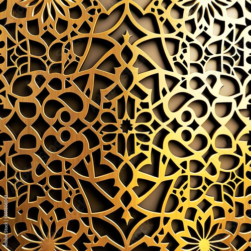 Golden Heritage: Serene Islamic Majesty
