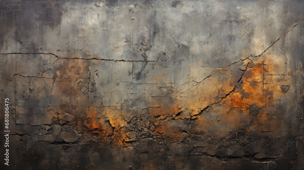 Abstract Textured Wall with Rust Stains and Cracked Layers Abstract Textured Wall with Rust Stains and Cracked Layers