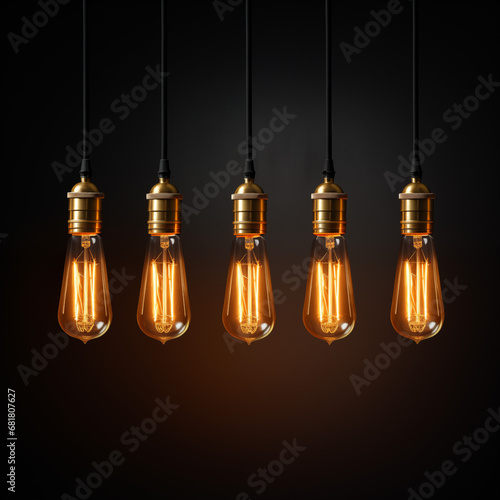 Five Hanging Edison Bulbs 2