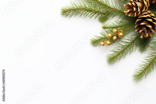 Christmas tinsel realistic on white background