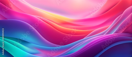 Colored Waves Digital Wallpaper Background Banner Graphic Design Colorful Gift Card Template