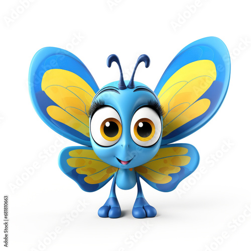 Cute Cartoon Blue and Yello...