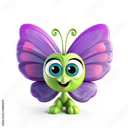 Cute Cartoon Purple and Gre...