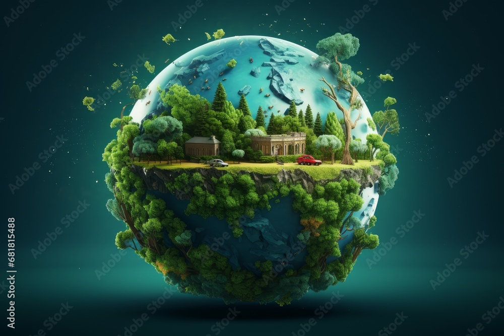Happy earth day. Nature concept. Generate Ai Happy earth day. Nature concept. Generate Ai
