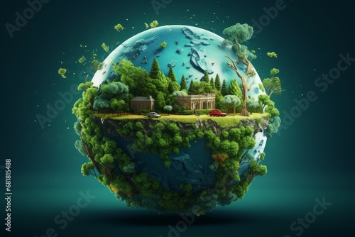 Happy earth day. Nature concept. Generate Ai