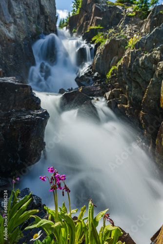 waterfall in the mountains