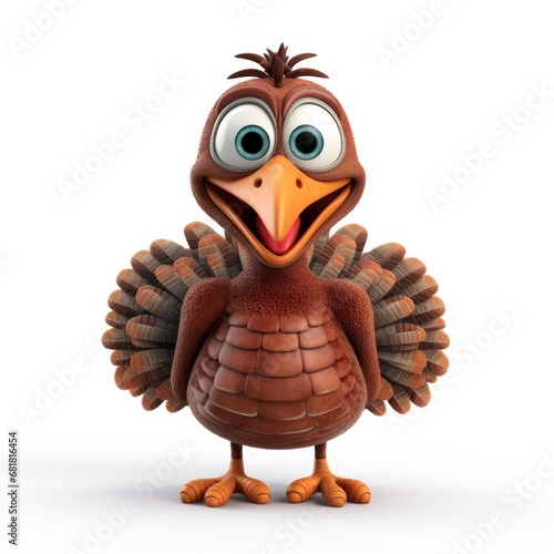 Cute Cartoon Turkey Charact...
