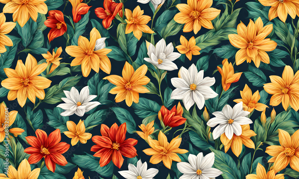 Flower Pattern Background Design Illustration Digital Vector Style Graphic Floral Banner Gift Card Template Flower Pattern Background Design Illustration Digital Vector Style Graphic Floral Banner Gift Card Template