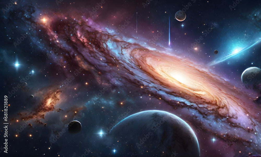 Beautiful Galaxy Background Design Digital Illustration Graphic Banner Website Poster Gift Card Template Beautiful Galaxy Background Design Digital Illustration Graphic Banner Website Poster Gift Card Template