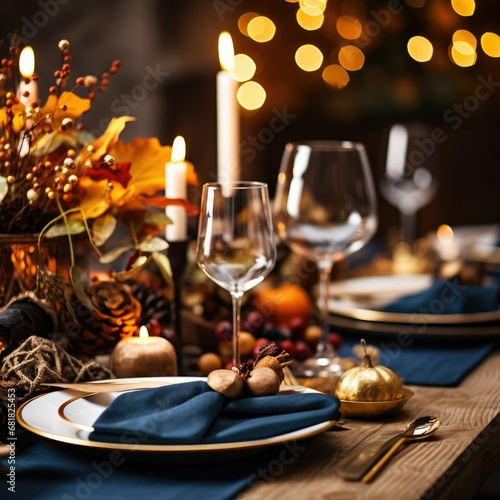 Creating a Cozy Thanksgiving Atmosphere  A Warmly Set Dinner Table